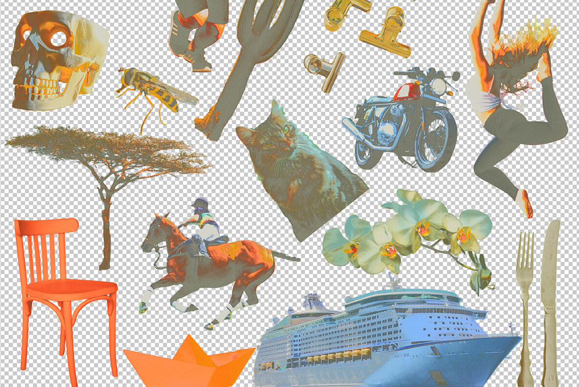 90s Collage Low Ink Kit 13