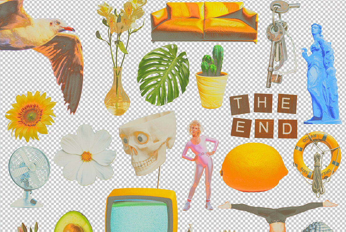 90s Collage Low Ink Kit 16