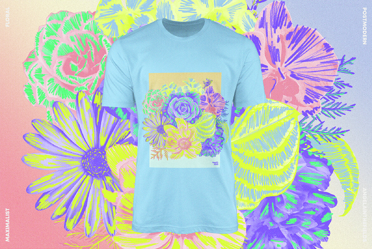 80s Maximalist Floral Clipart 5