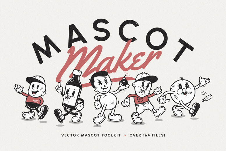 Mascot Maker - Vintage Vector Cartoon Characters Cartoon