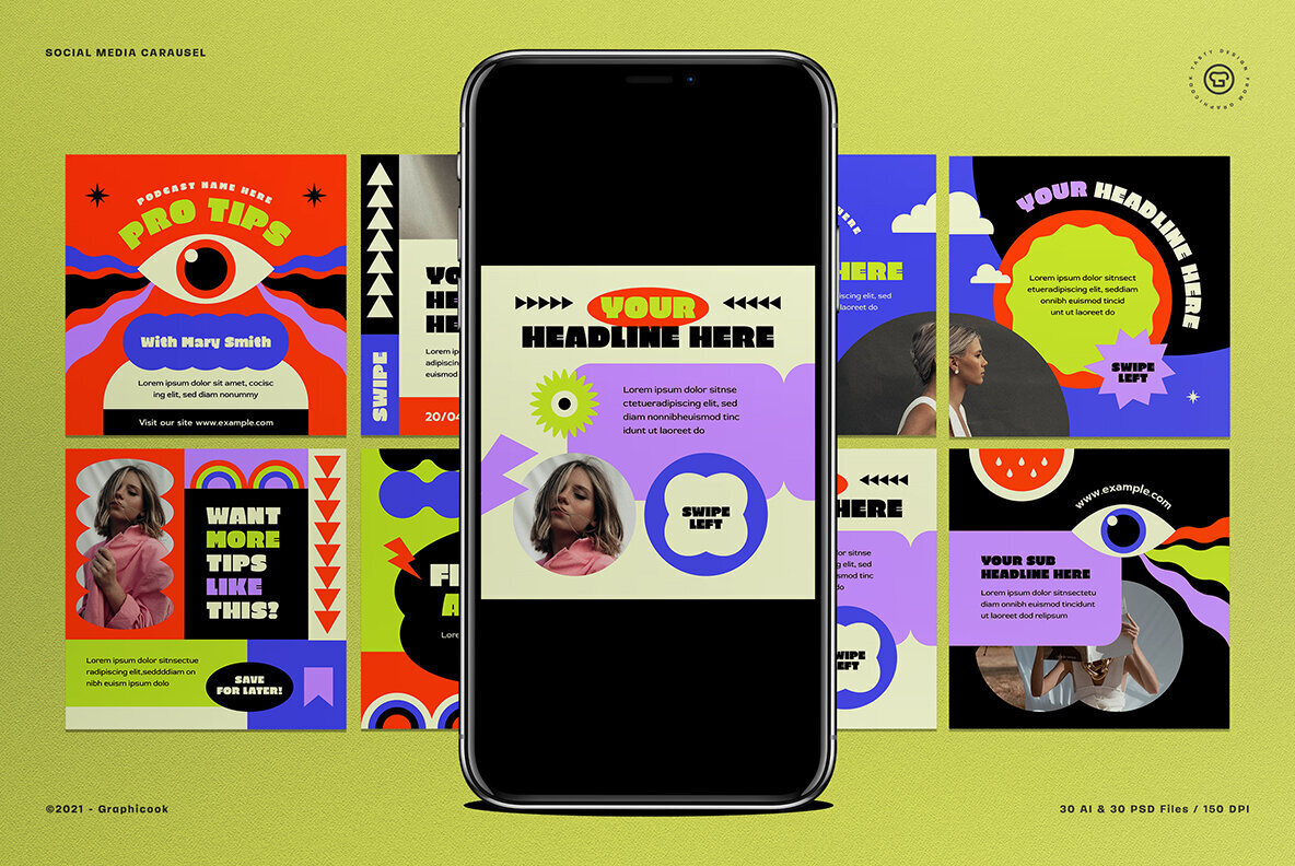 Blue 70s Summer Instagram Carousel 2