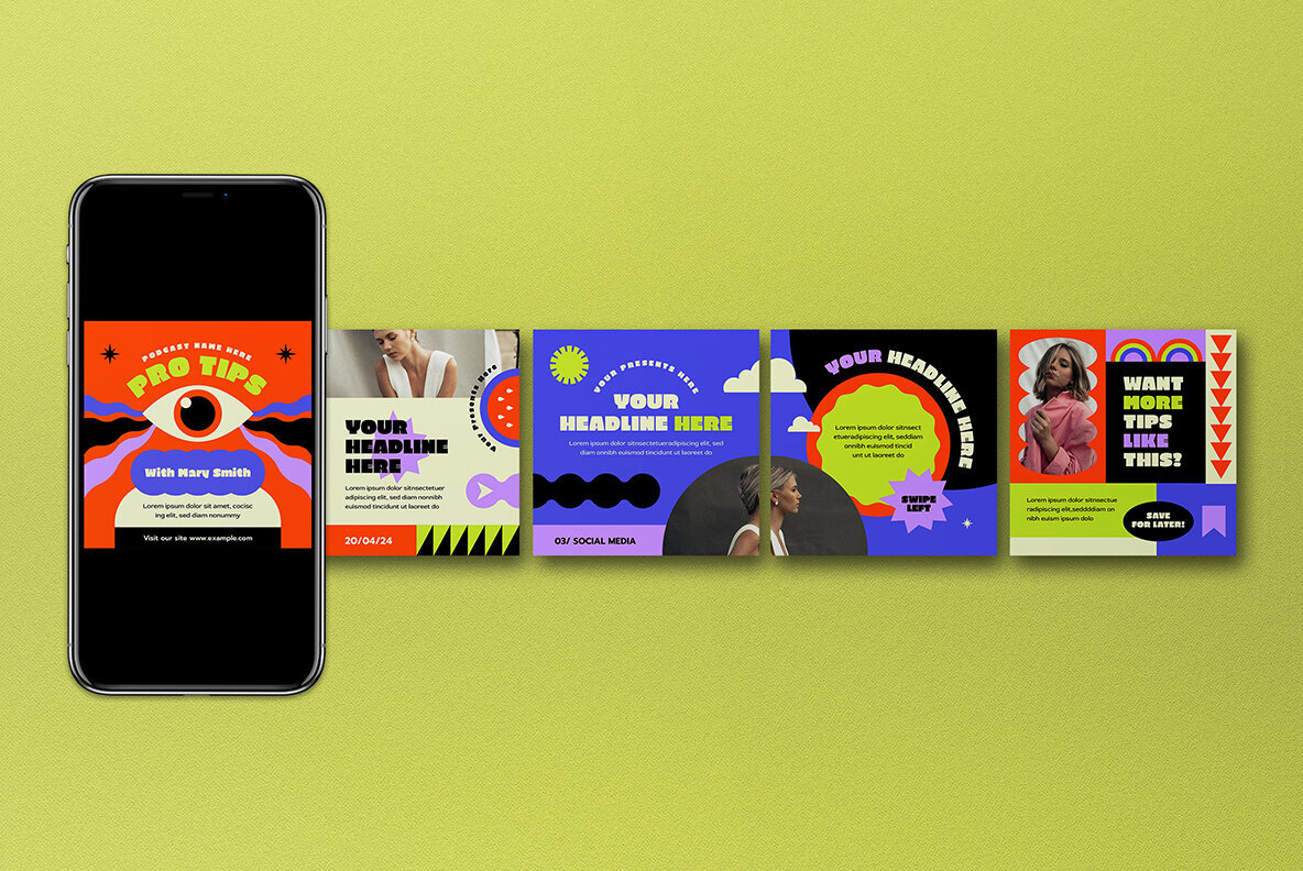 Blue 70s Summer Instagram Carousel 4