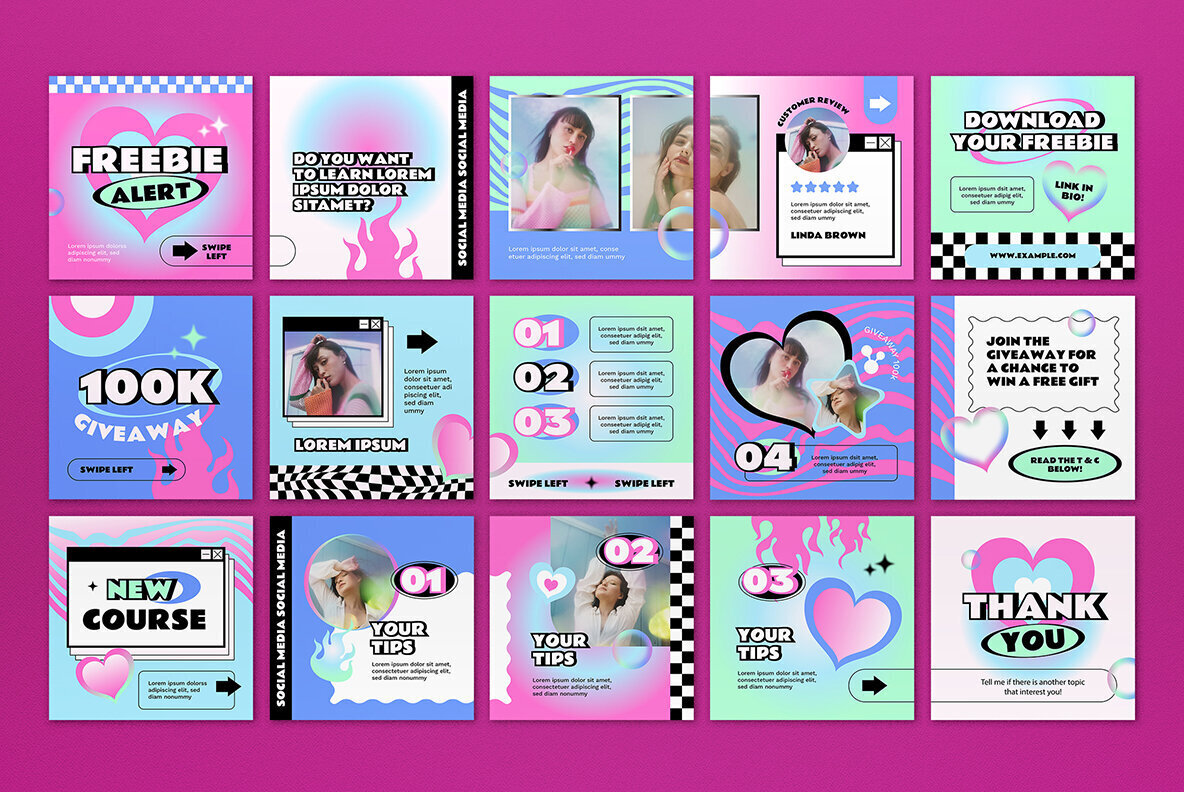 Blue Y2K Gradient Podcast Instagram Carousel 3