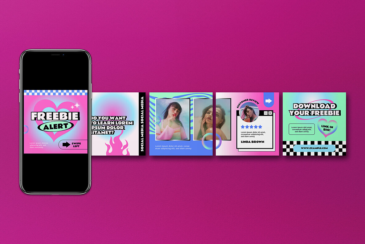 Blue Y2K Gradient Podcast Instagram Carousel 4