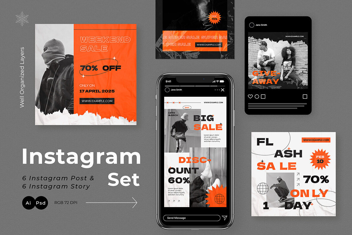 Black Hypebeast Fashion Sale Instagram Pack 2