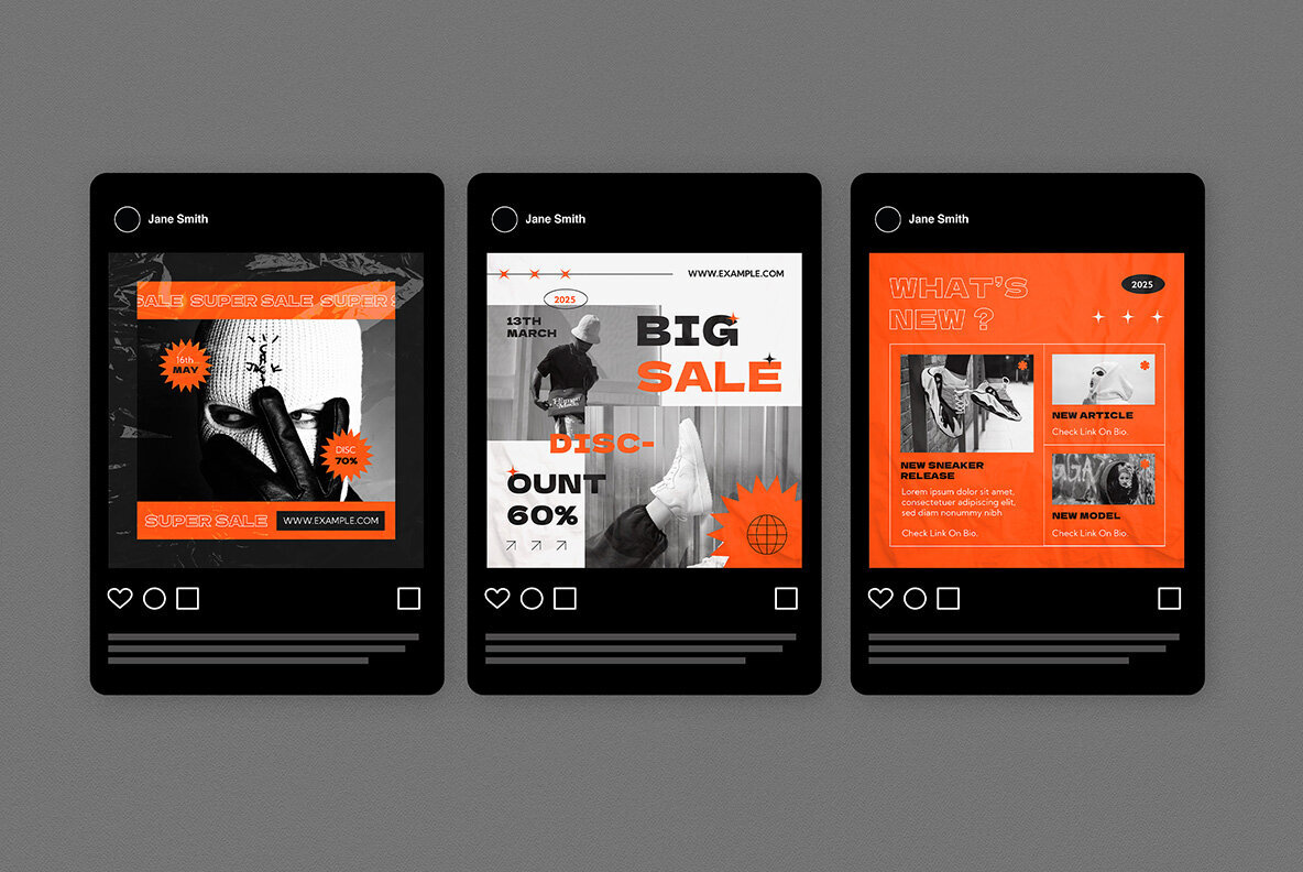 Black Hypebeast Fashion Sale Instagram Pack 5