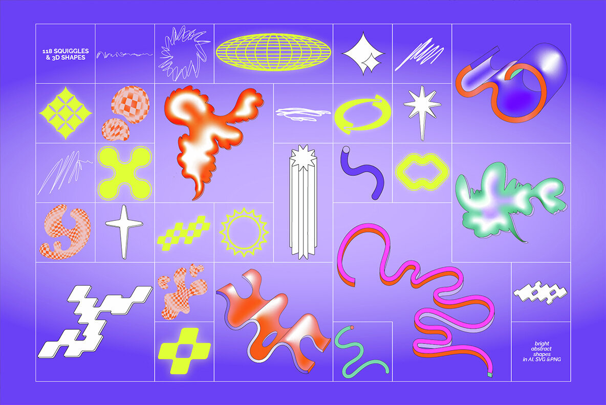Postmodern Squiggle 2 Vector Clipart 3