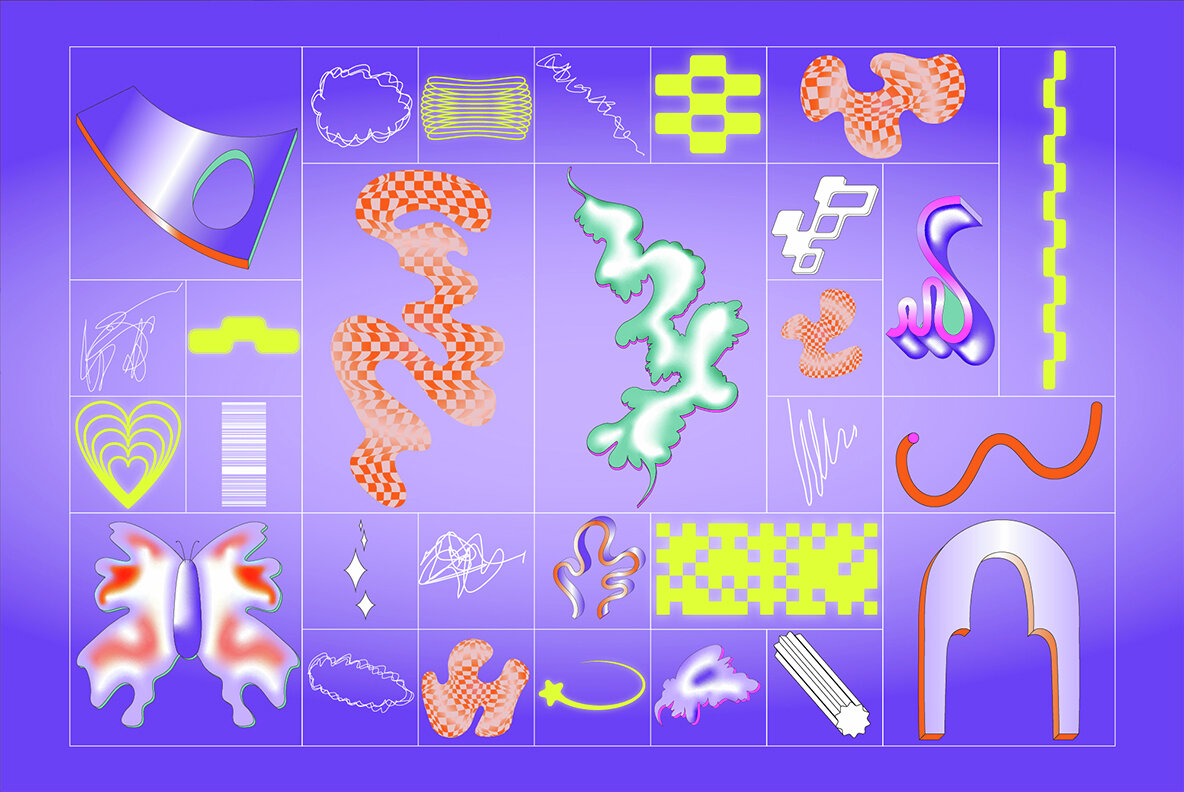 Postmodern Squiggle 2 Vector Clipart 6