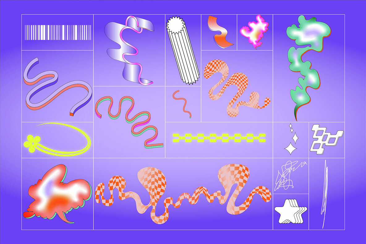 Postmodern Squiggle 2 Vector Clipart 9