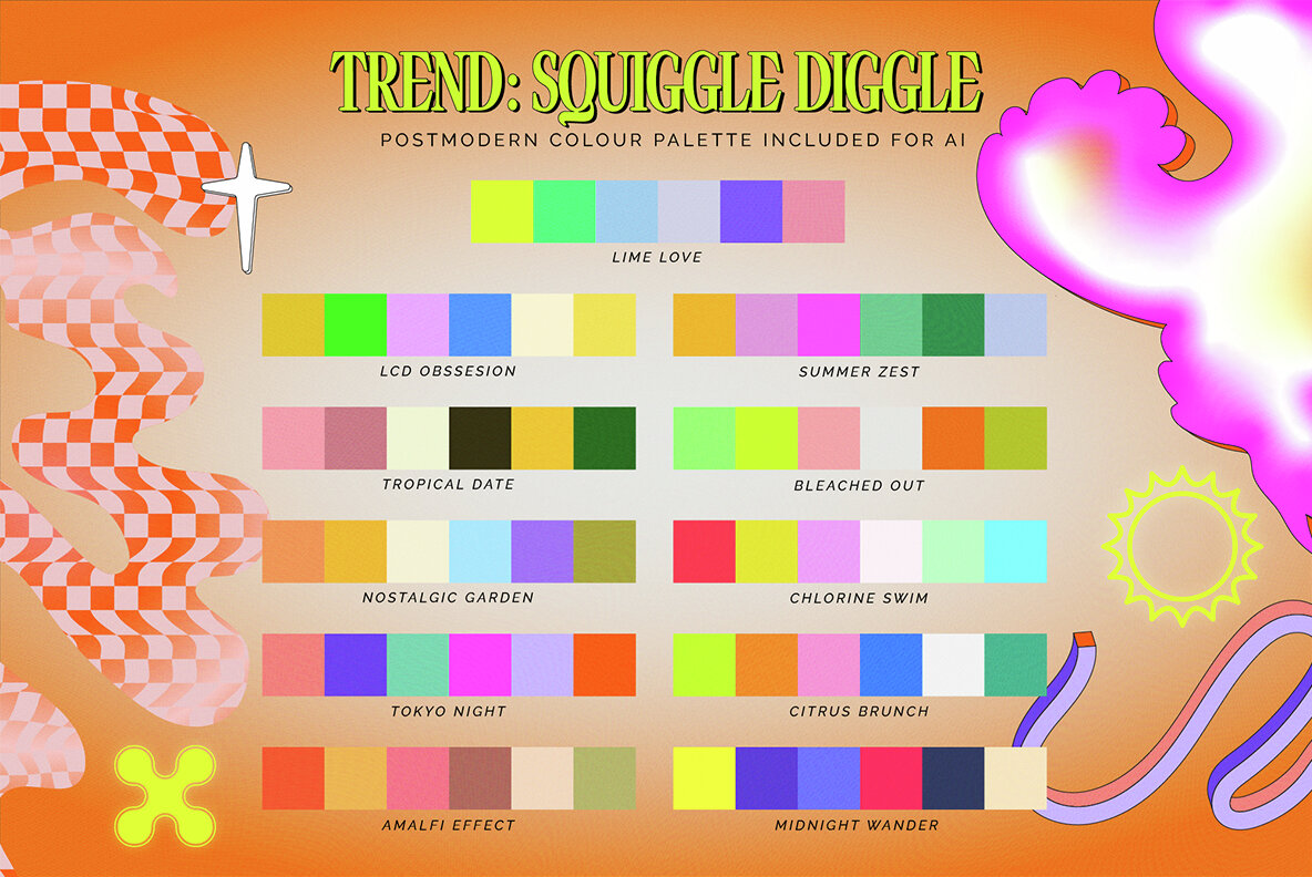 Postmodern Squiggle 2 Vector Clipart 13