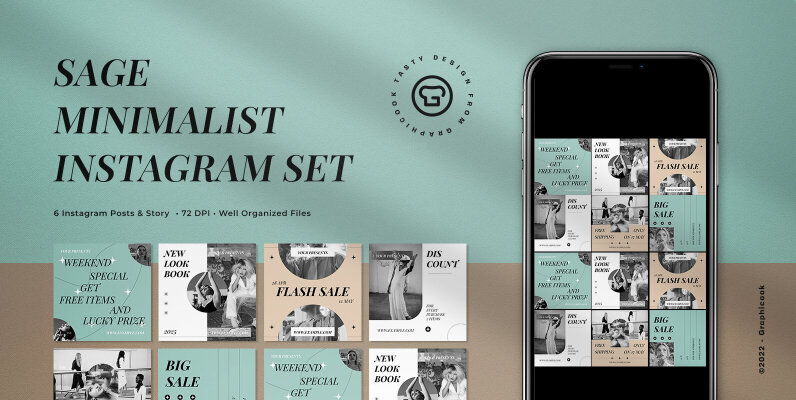 Sage Minimalism Fashion Instagram Pack
