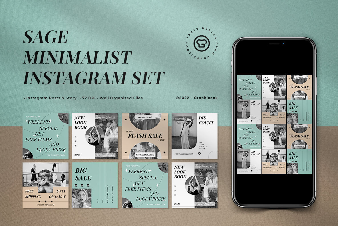 Sage Minimalism Fashion Instagram Pack 1