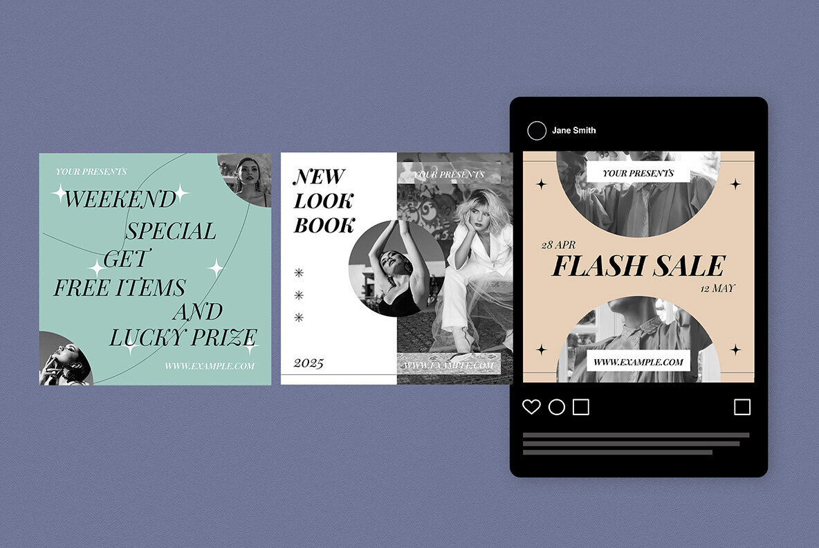 Sage Minimalism Fashion Instagram Pack 4