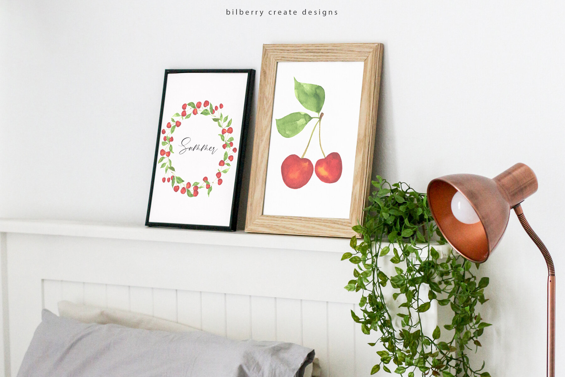 Watercolour Cherry Art Set 7