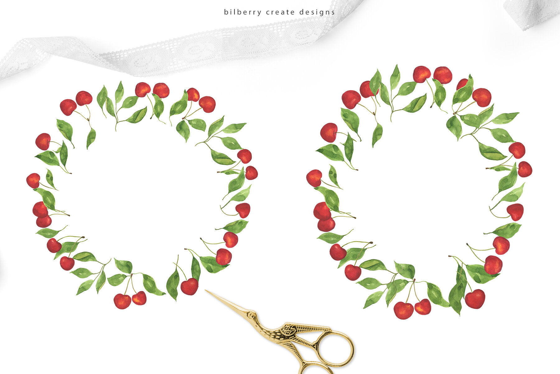 Watercolour Cherry Art Set 11