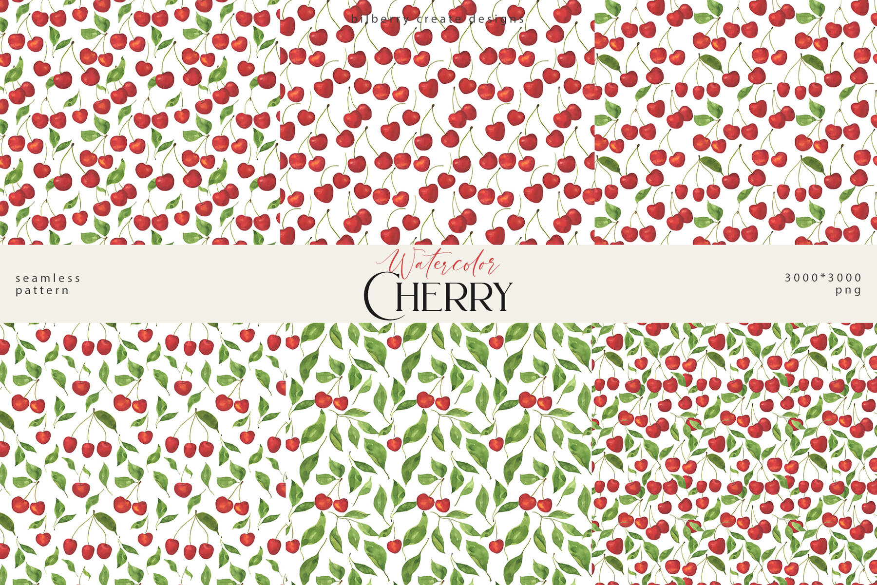 Watercolour Cherry Art Set 13