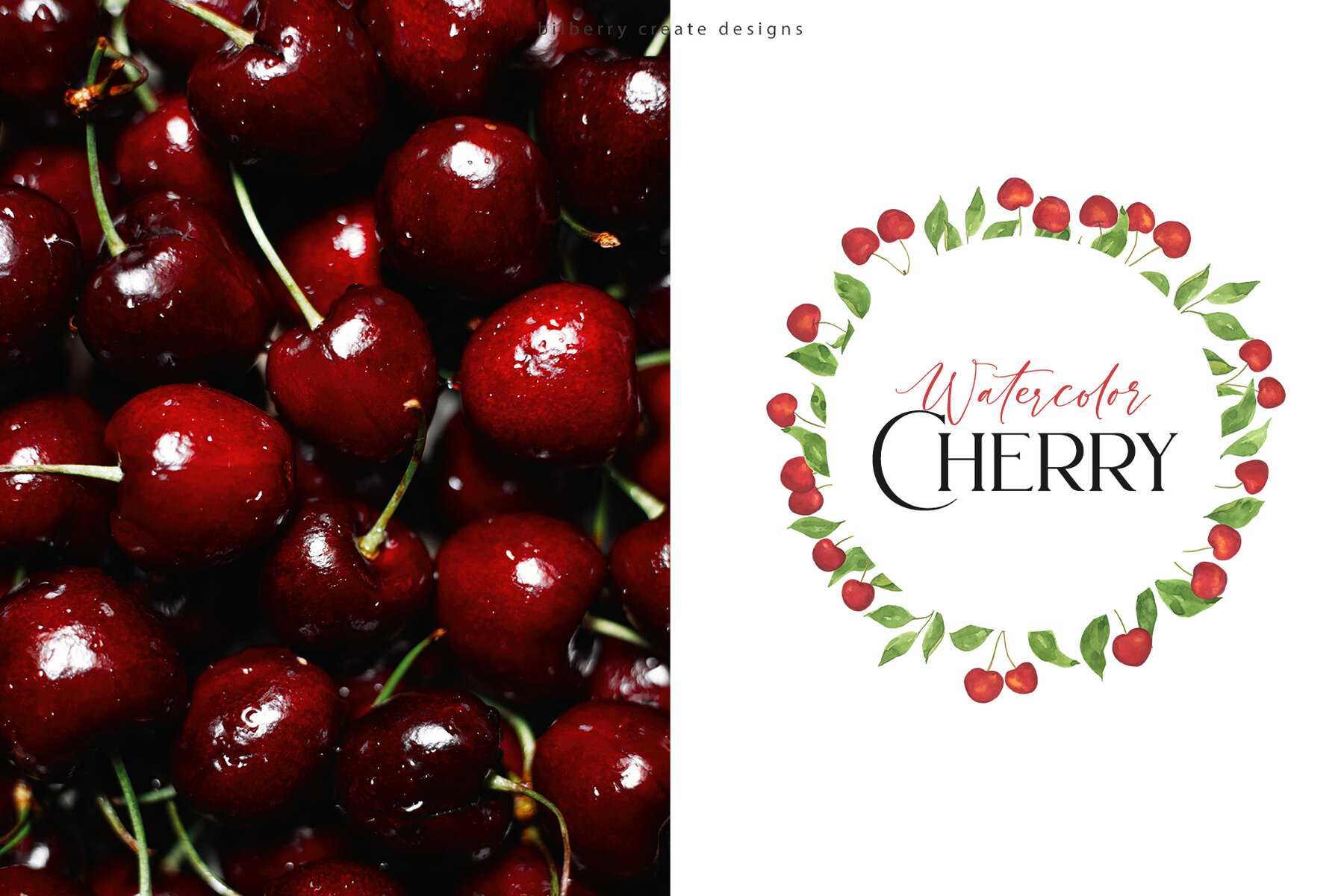 Watercolour Cherry Art Set 15