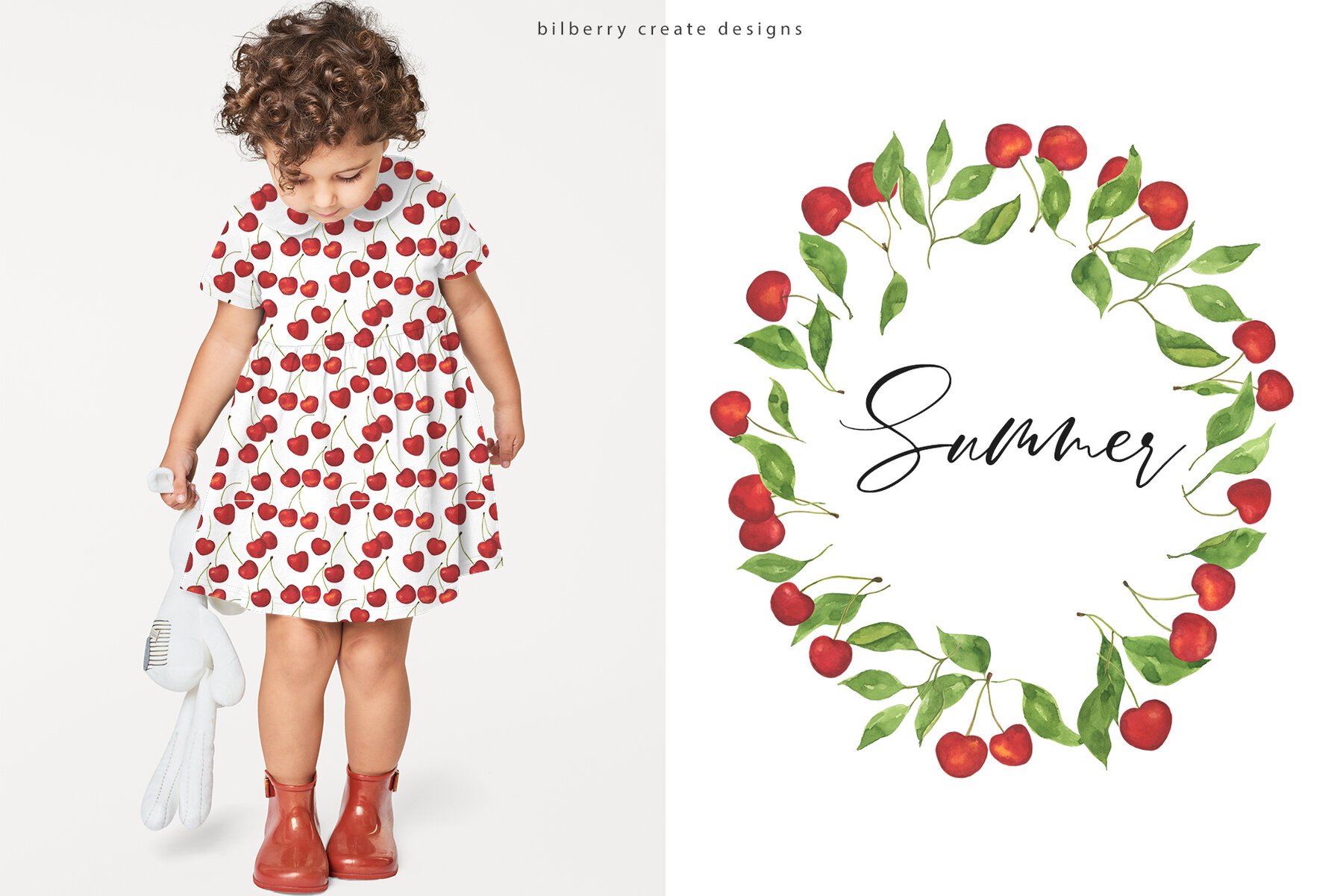 Watercolour Cherry Art Set 17