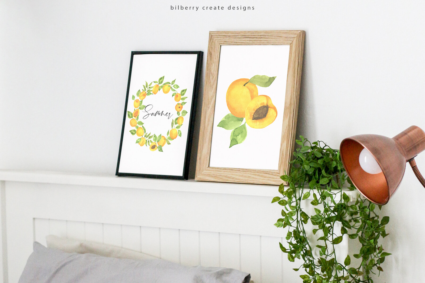 Watercolor Apricot Art Set 8