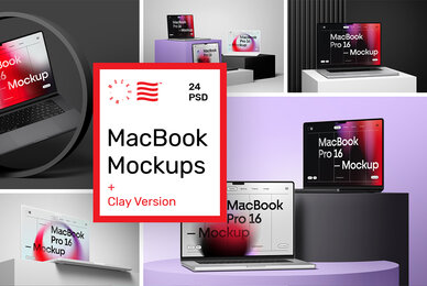 MacBook Pro 16 Mockups   Clay Version