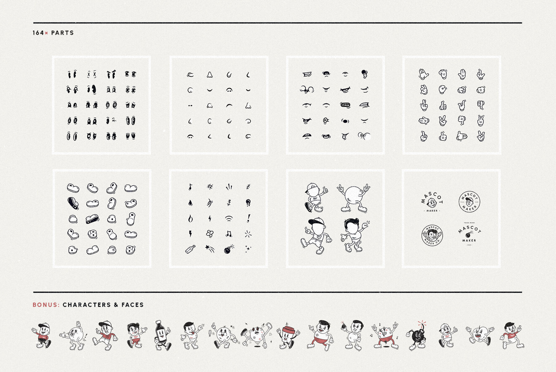 Mascot Maker   Vintage Vector Cartoon Characters 3