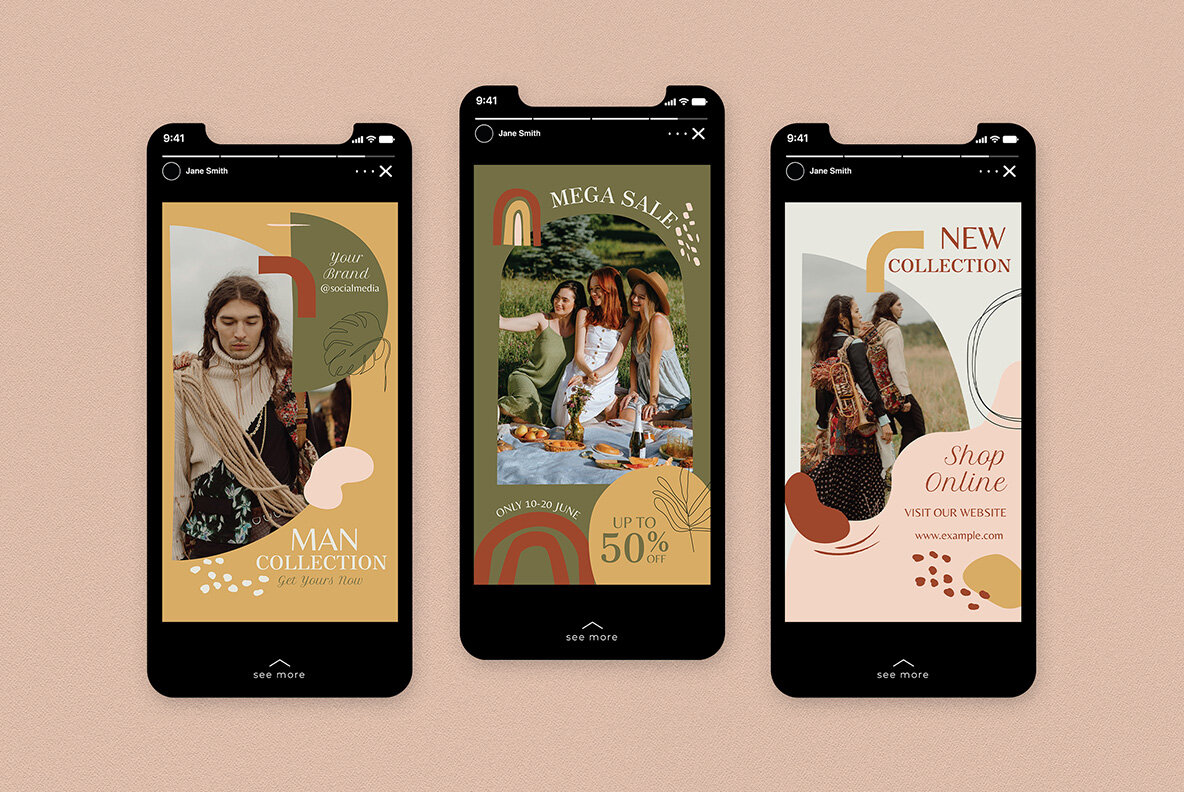 Brown Boho Fashion Sale Instagram Pack 7