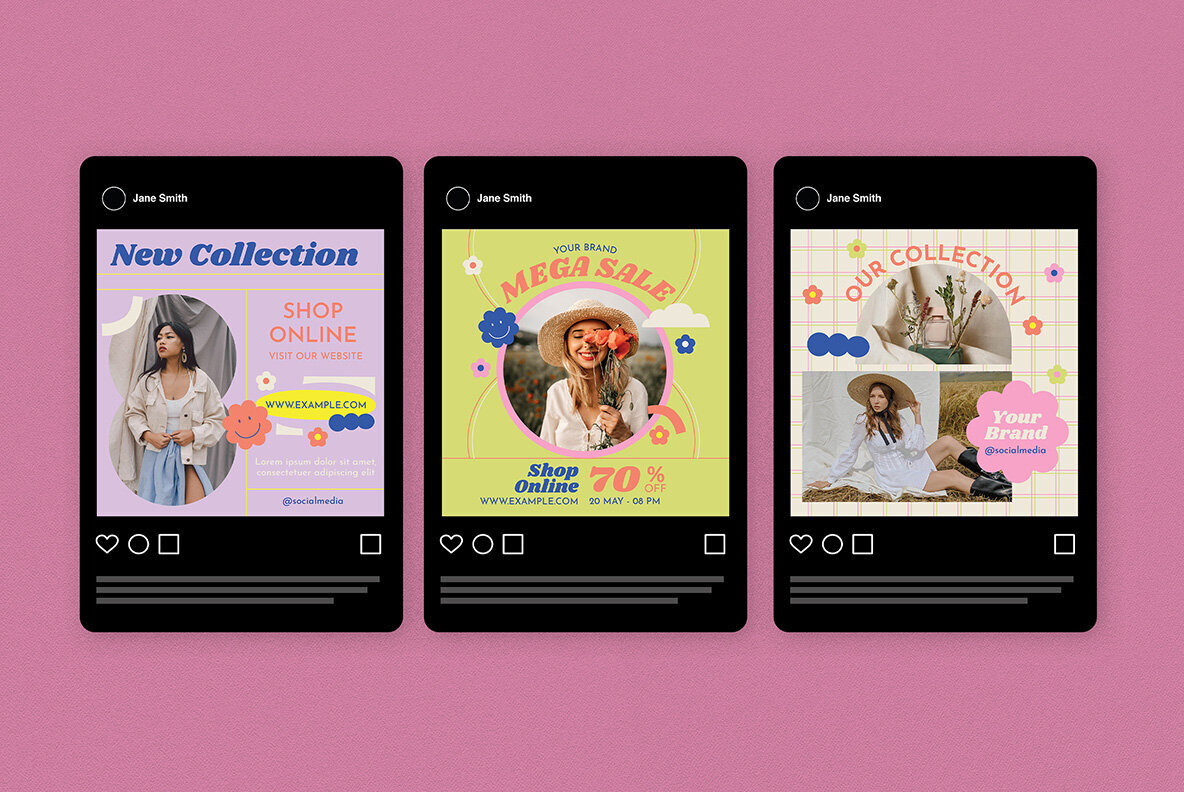 Pink Indie Kid Summer Sale Instagram Pack 5