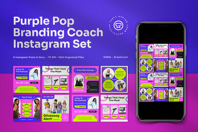Purple Pop Branding Coach Instagram Pack