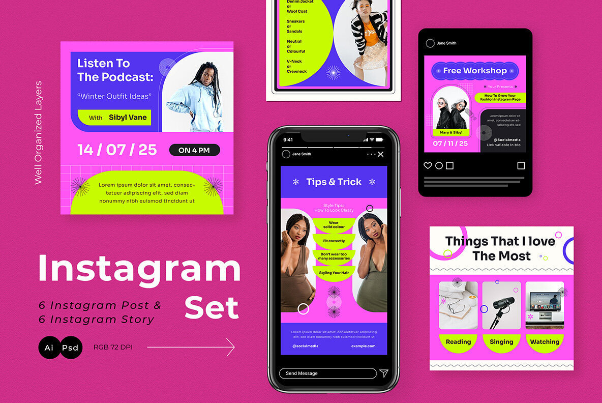 Purple Pop Branding Coach Instagram Pack 2