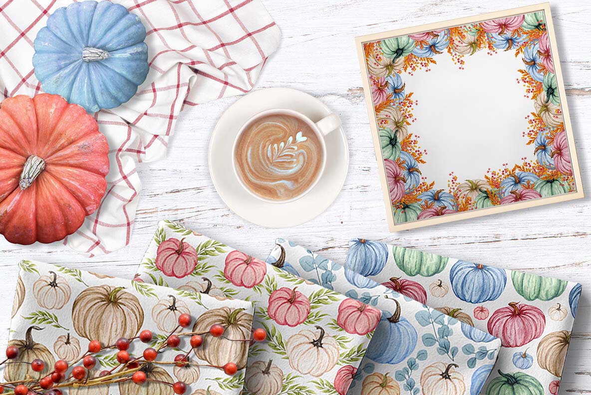 Amazing Pumpkins Watercolor Clipart 10