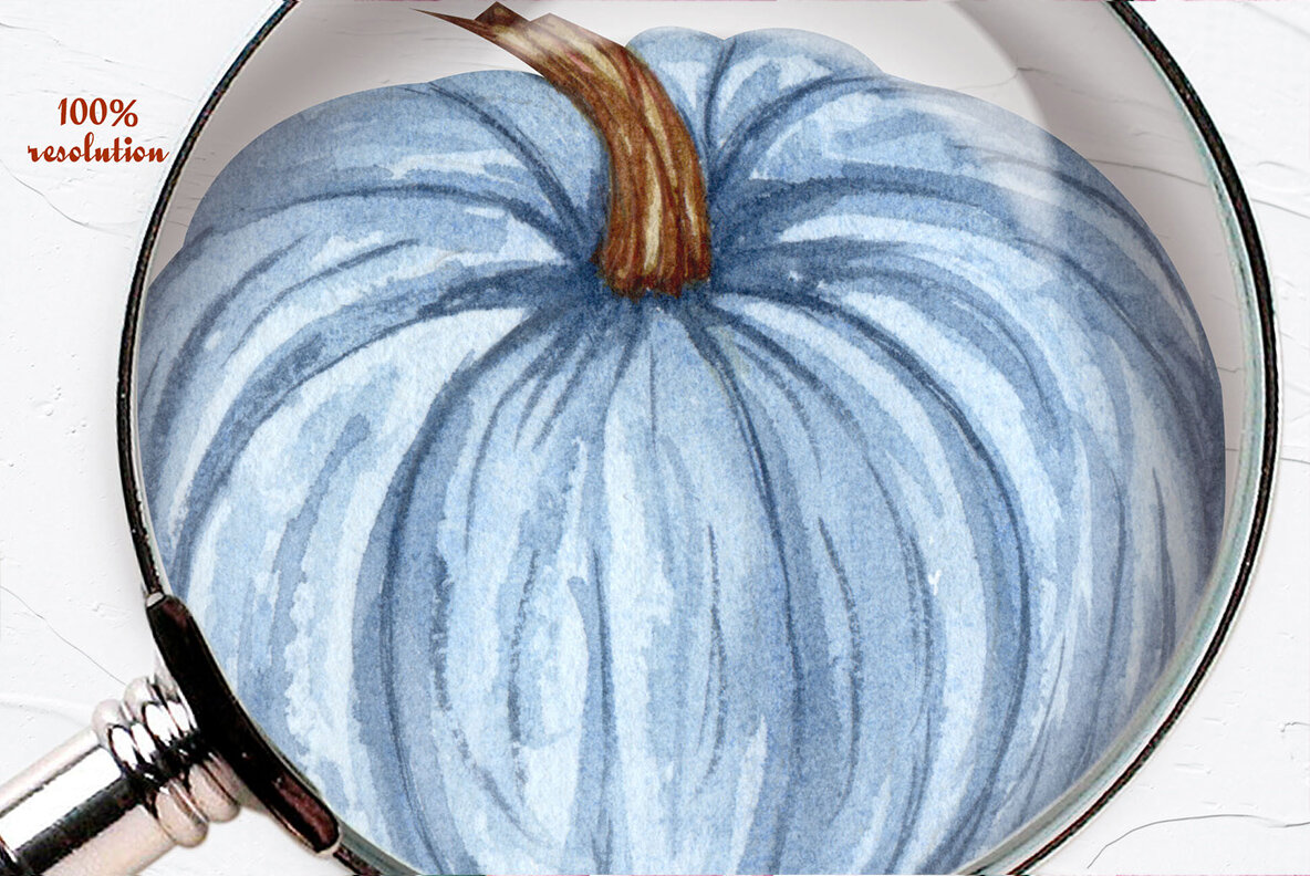 Amazing Pumpkins Watercolor Clipart 14