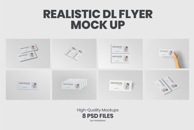 Realistic DL Flyer Mock Up