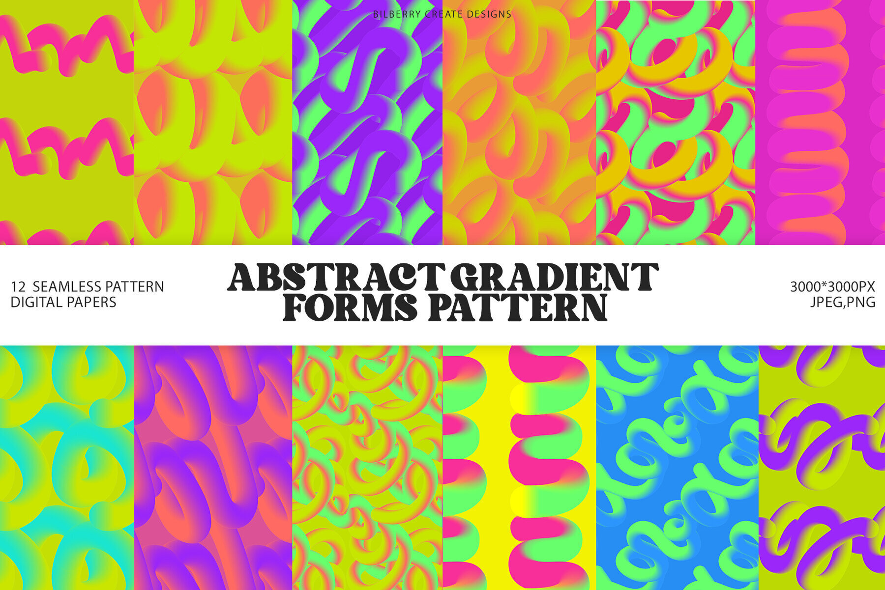 Abstract Gradient Forms Patterns 3