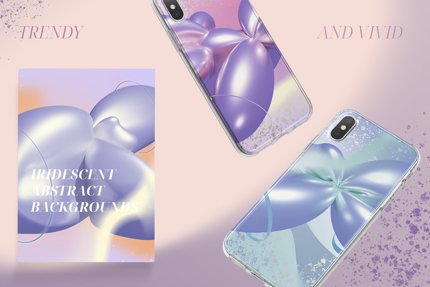 Iridescent 3D Abstract Backgrounds 10