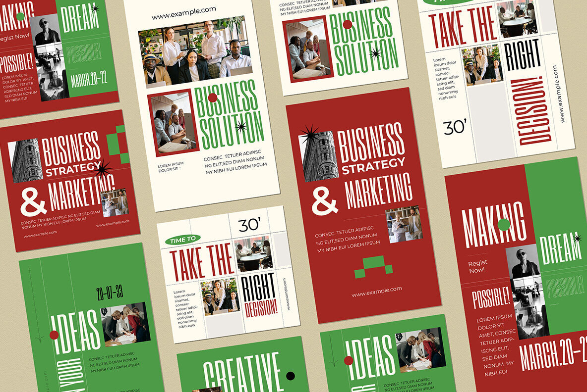 Maroon Swiss Design Creative Agency Instagram Pack 3