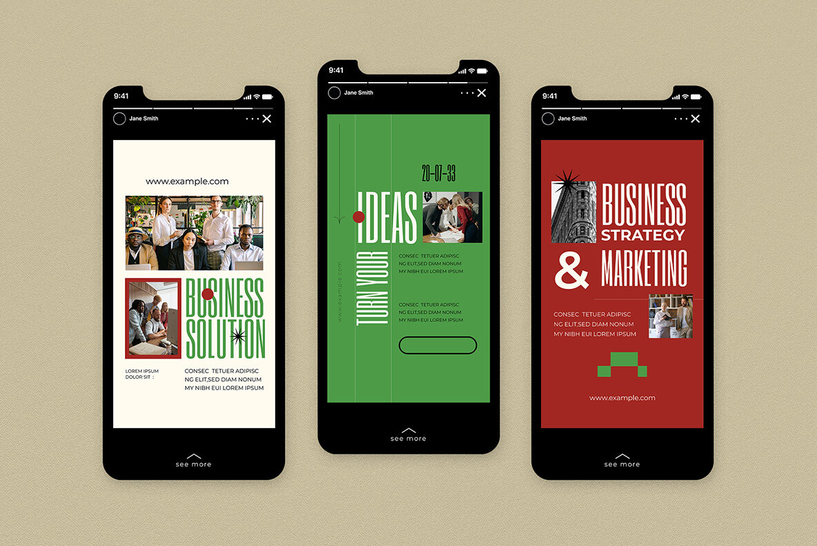 Maroon Swiss Design Creative Agency Instagram Pack 7