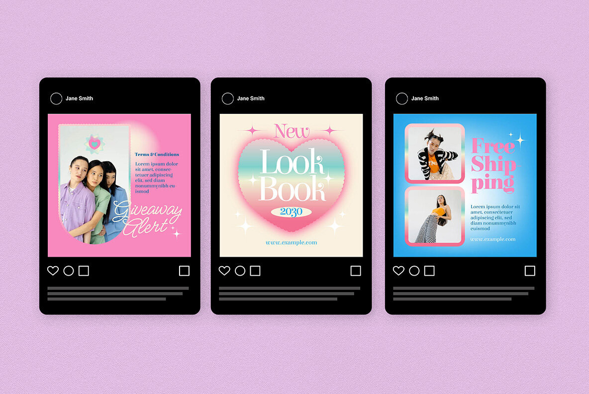 Pink Y2K Aesthetic Fashion Instagram Pack 5