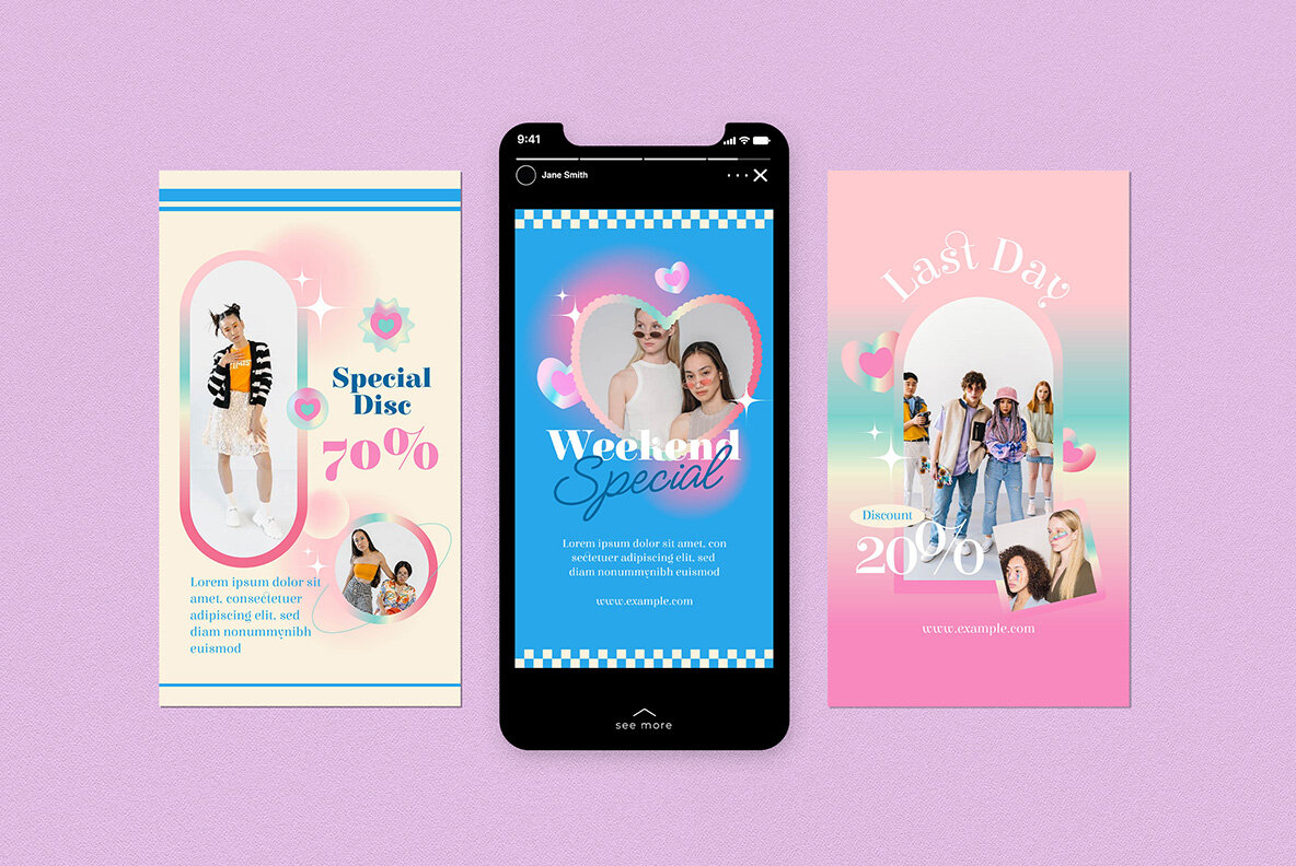 Pink Y2K Aesthetic Fashion Instagram Pack 6