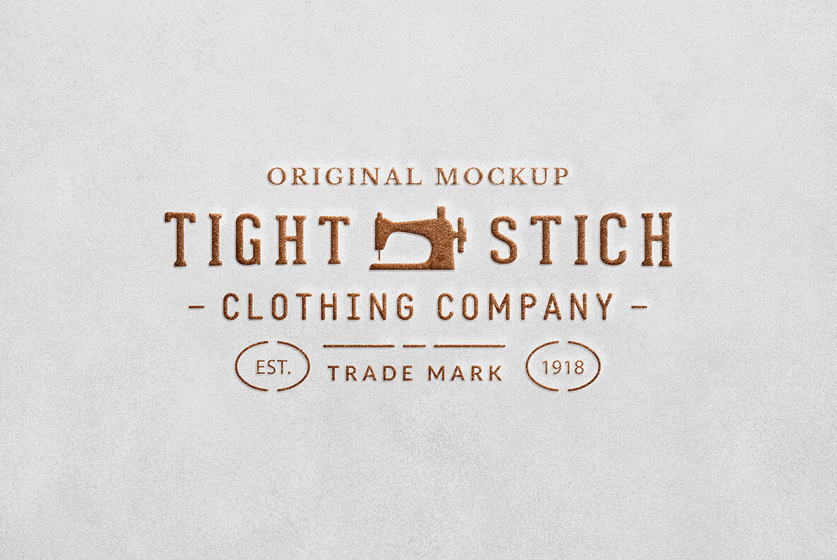 Embossed Stationery Logo Mockup 5