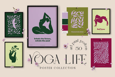 Nature Life  Yoga Prints Posters