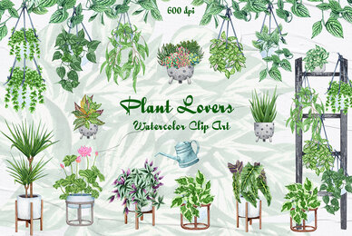 Plant Lovers Watercolor Collection