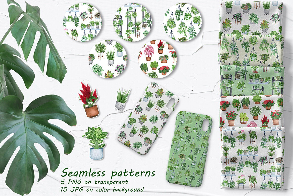 Plant Lovers Watercolor Collection 13