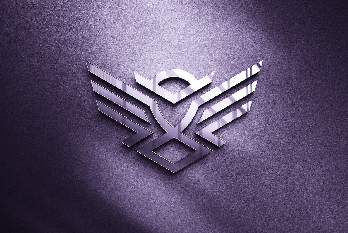 Glass Reflection Logo Mockup 4