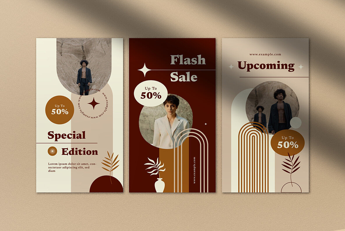 Brown Boho Fashion Sale Instagram Pack 5