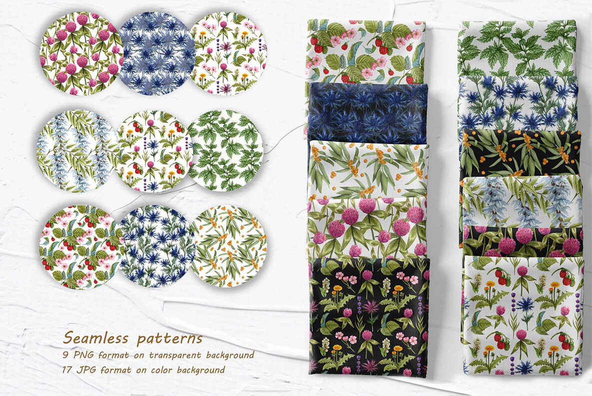 Honey Herbs Watercolor Set 7