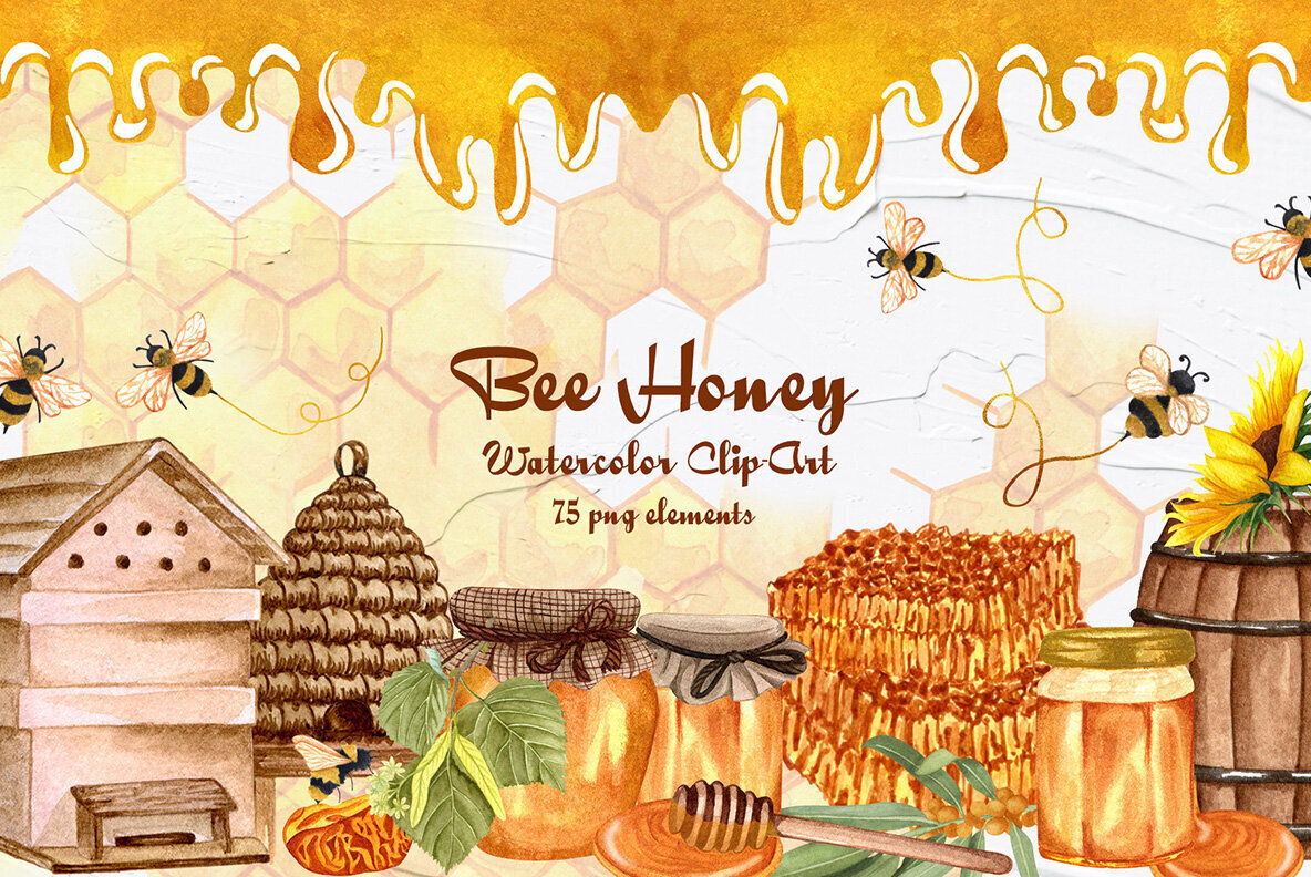 Honey Watercolor Set 1