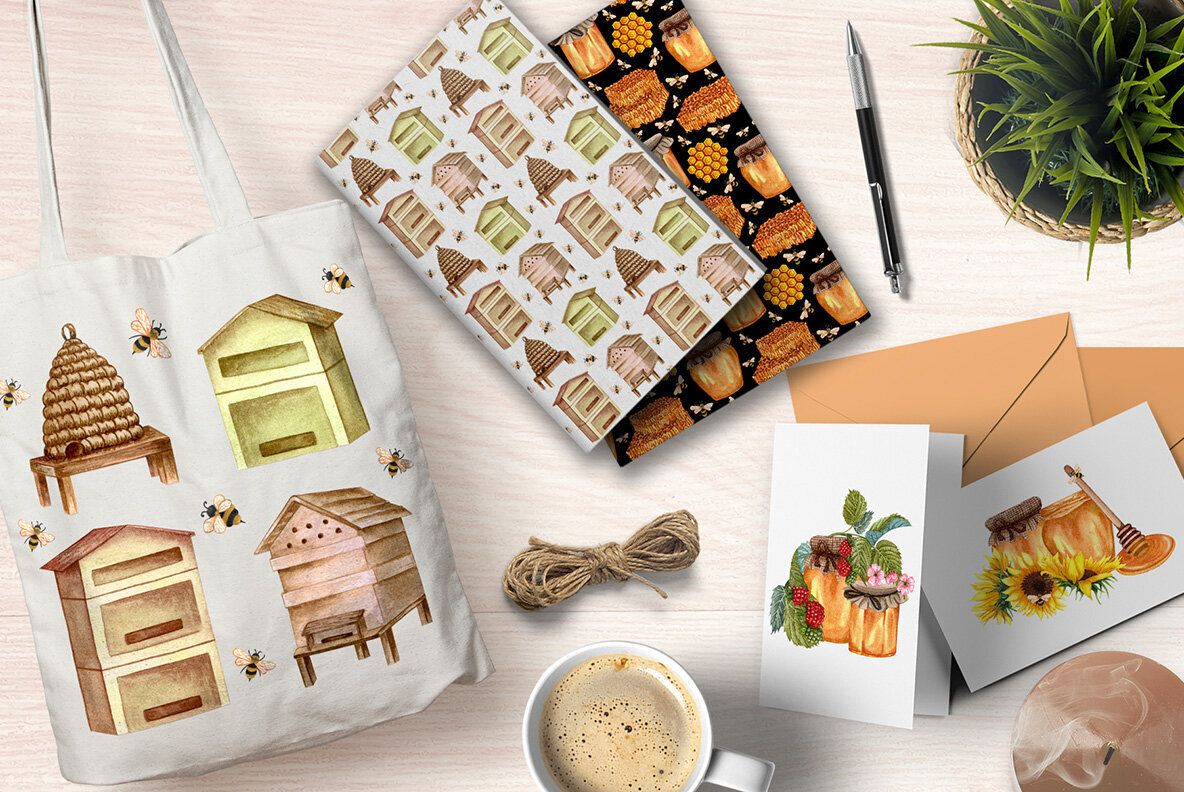 Honey Watercolor Set 4