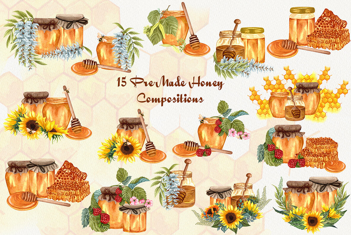 Honey Watercolor Set 5