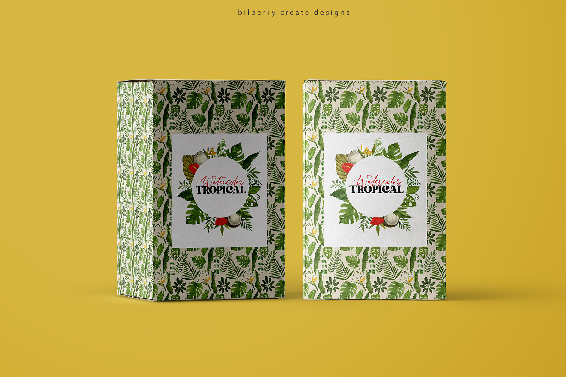 Watercolor Tropical Art Set 11