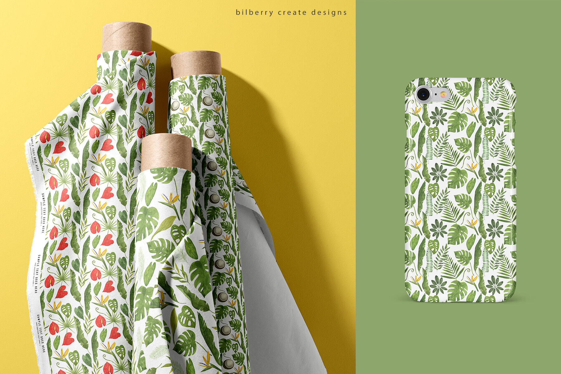 Watercolor Tropical Art Set 17